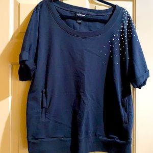 Short Soeeve Studded Heavy Knit Top 18/20